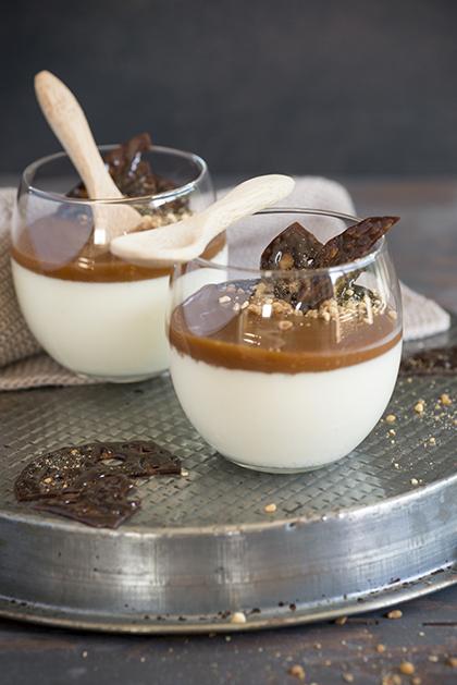 Panna cotta au coulis de caramel