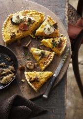 Quiche aux champignons et à la citrouille