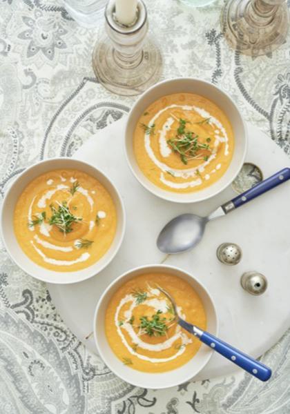 Velouté de carottes au yaourt bulgare