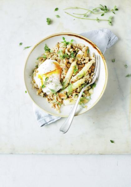 Risotto de lentilles aux asperges