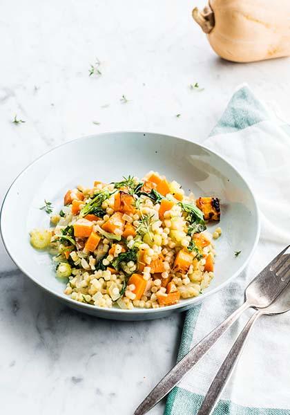 Risotto de fregola à la courge