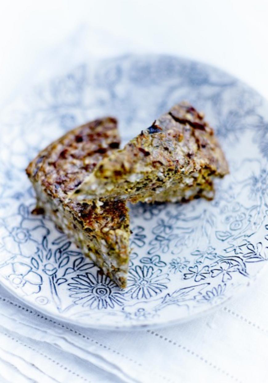 Gâteau de légumes au sarrasin et au curry