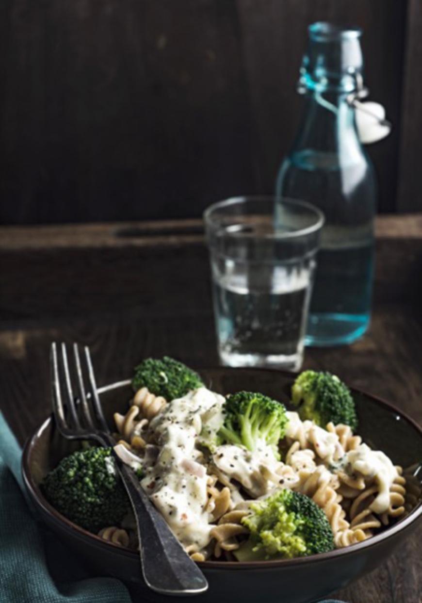 Fusilli aux brocolis, sauce au gorgonzola