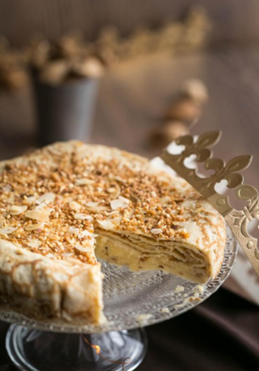 Galette des rois en crêpes aux amandes