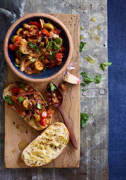 Bruschetta à la caponata sicilienne