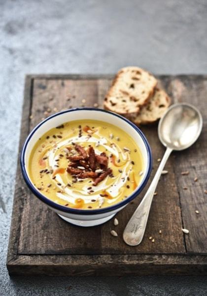 Soupe à la courge butternut et chorizo