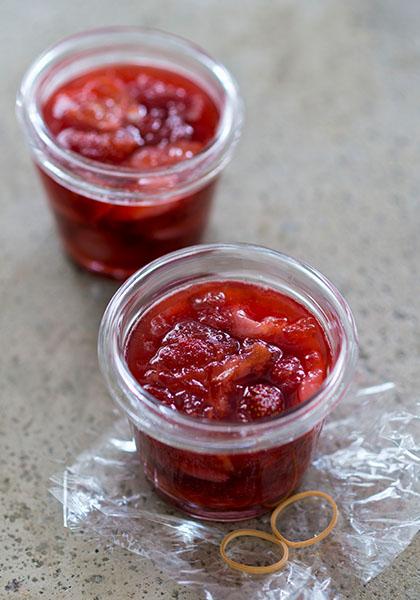 Confiture de fraises aux litchis