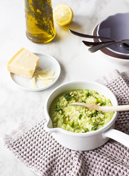 Risotto au pesto de brocolis