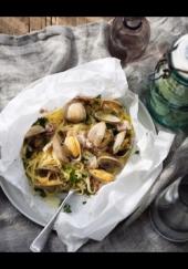 Papillote de linguine aux palourdes