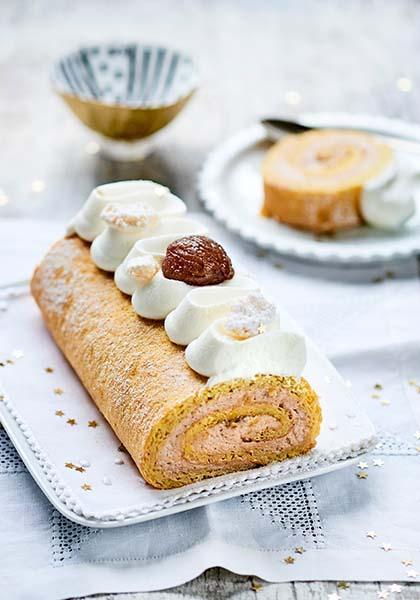 Bûche de Noël à la crème de marrons