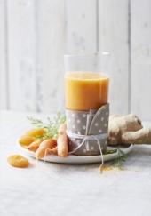 Smoothie vitaminé carotte, abricot sec et gingembre