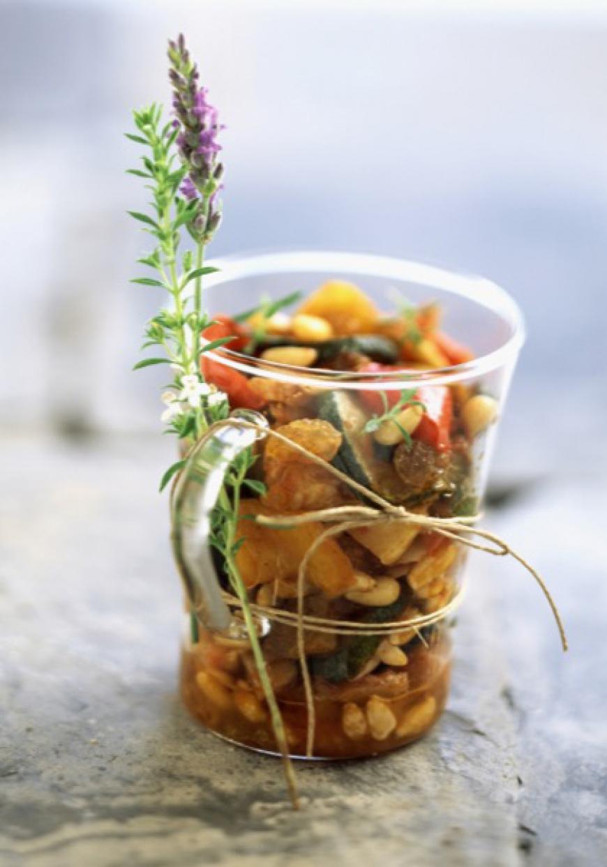 Ratatouille froide en verrine