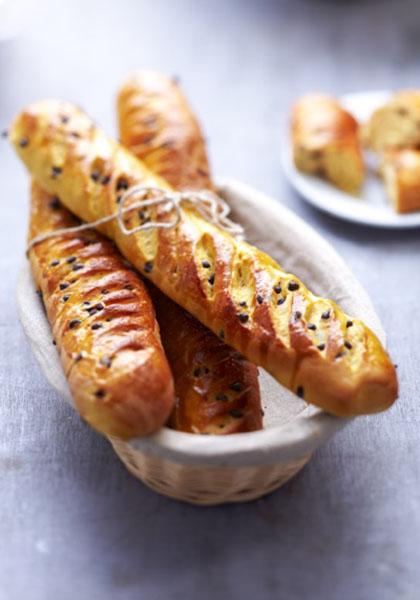 Baguettes viennoises aux pépites de chocolat