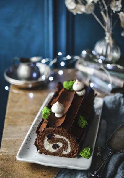 Bûche de Noël façon forêt noire