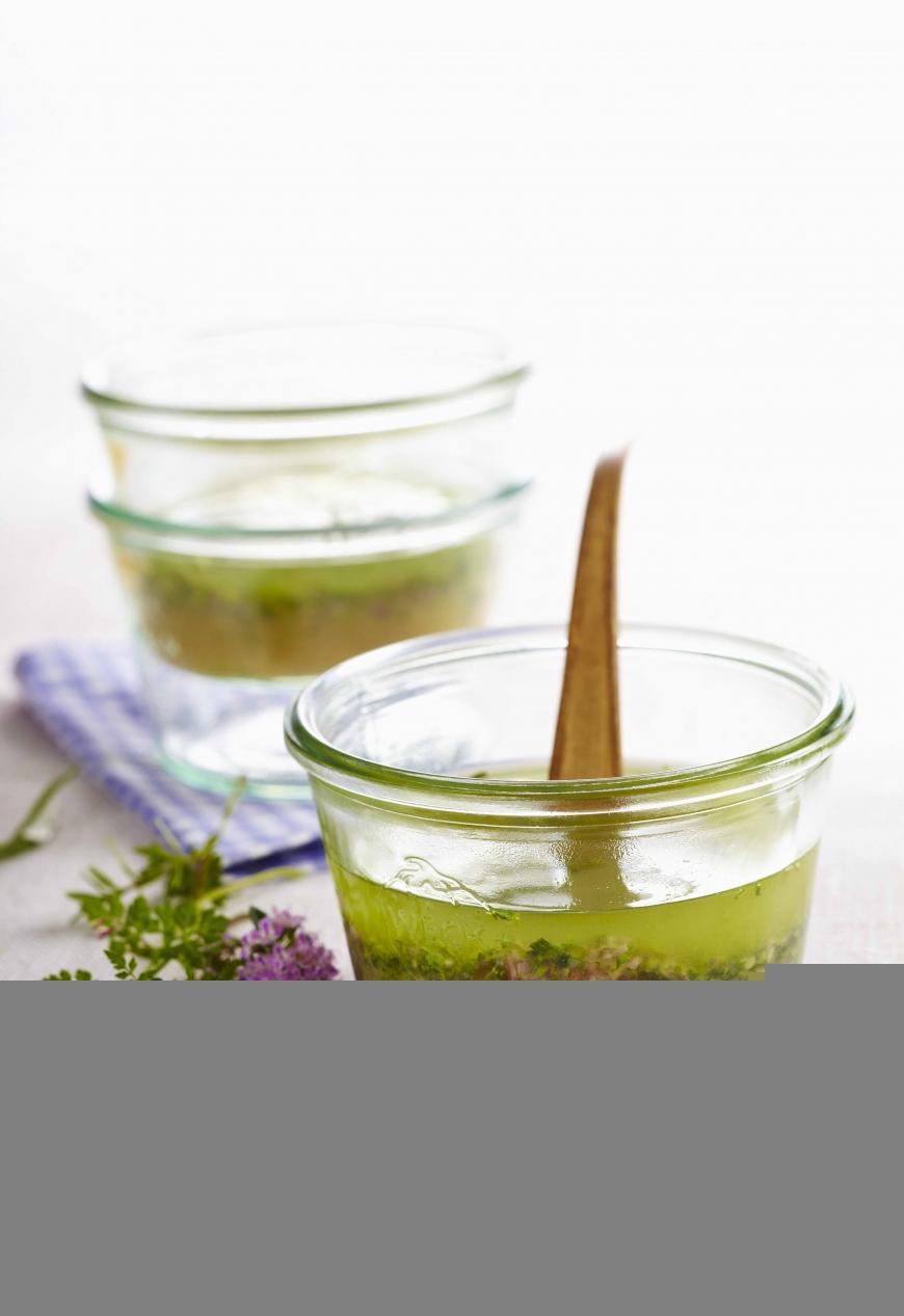 Vinaigrette aux herbes et à l&#039;échalion