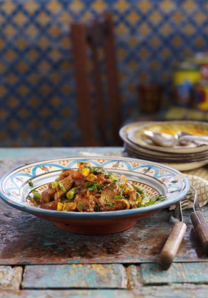 Tajine d&#039;agneau aux haricots verts