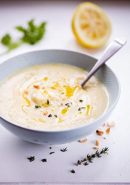 Soupe de chou-fleur au citron