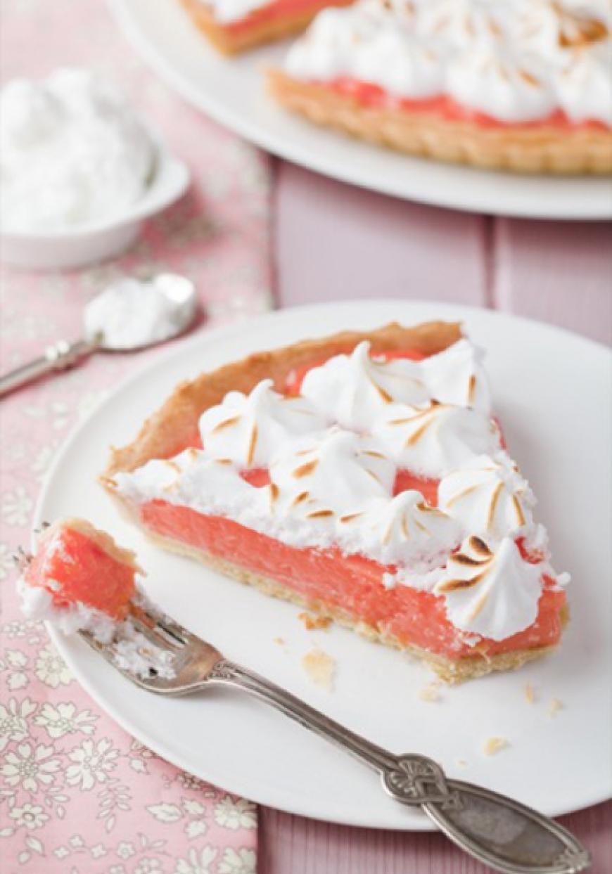 Tarte au pamplemousse meringuée