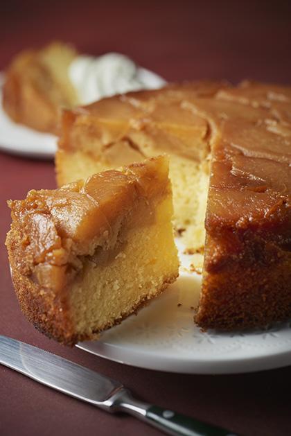 Gateau renversé aux pommes et au miel